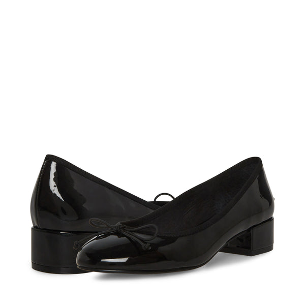 Black patent store flat shoes women's