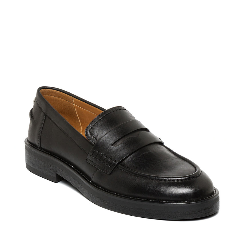 Jeann Flat Shoe BLACK LEATHER