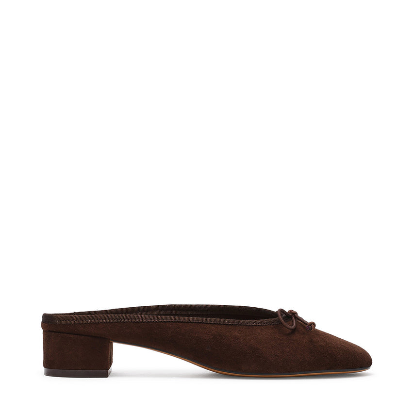 Steffi-Mule Flat Shoe BROWN SUEDE