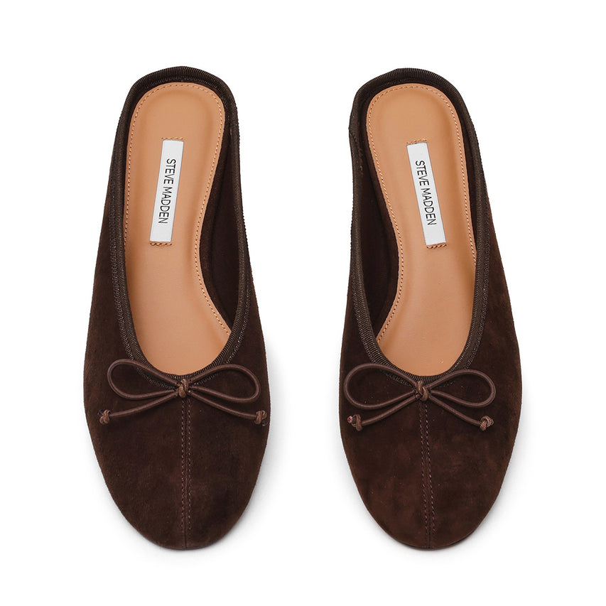 Steffi-Mule Flat Shoe BROWN SUEDE - view 4