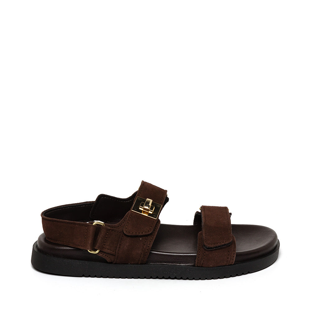Mona-E Sandal DK BROWN SUEDE