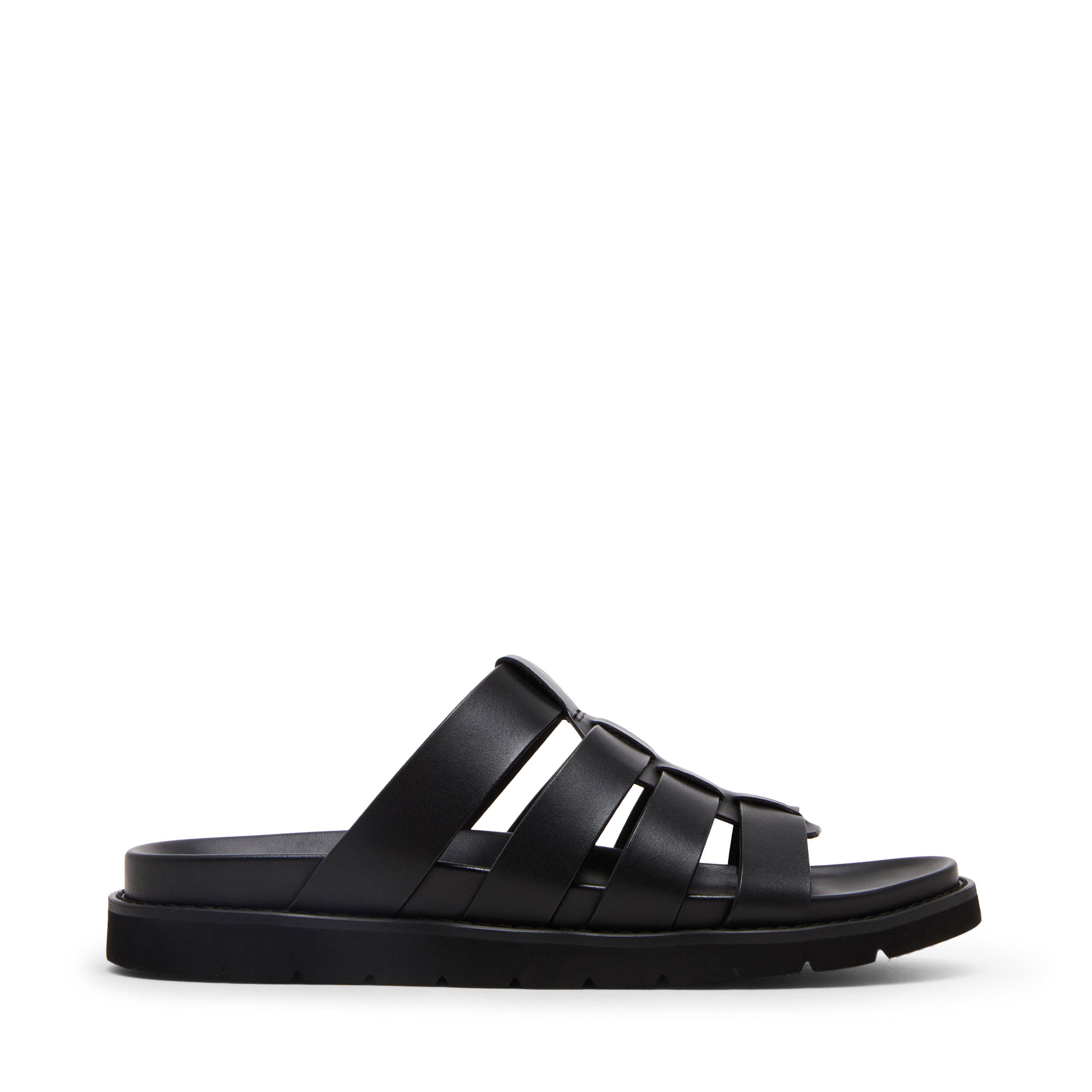 Ankara Sandal BLACK LEATHER
