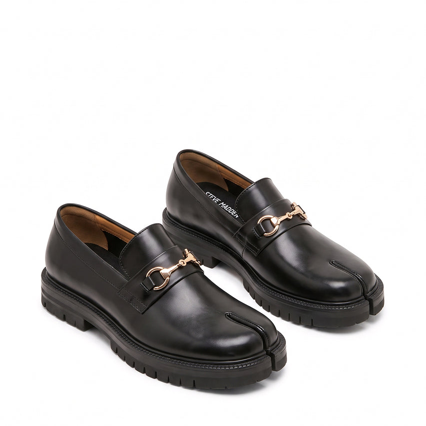 Fushiro Flat Shoe BLACK LEATHER
