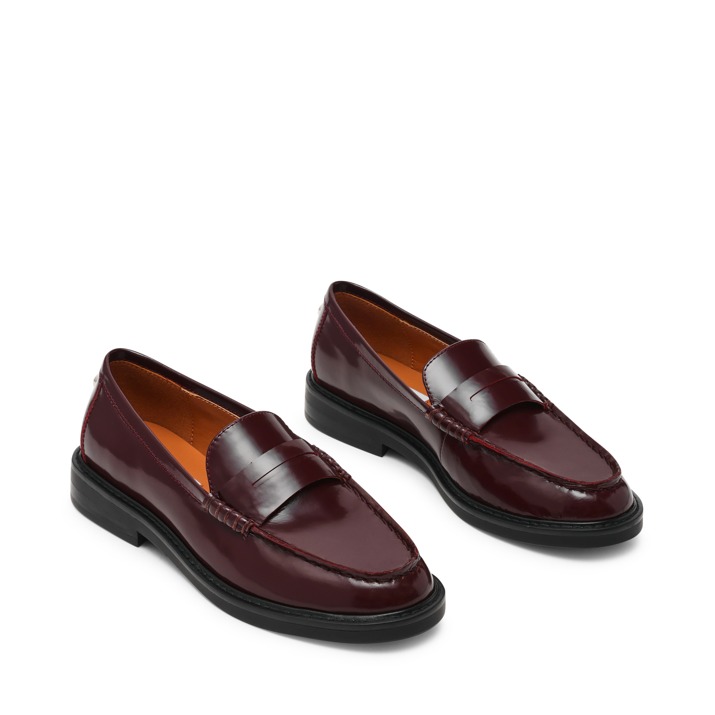 Adison Flat Shoe WINE LEATHER