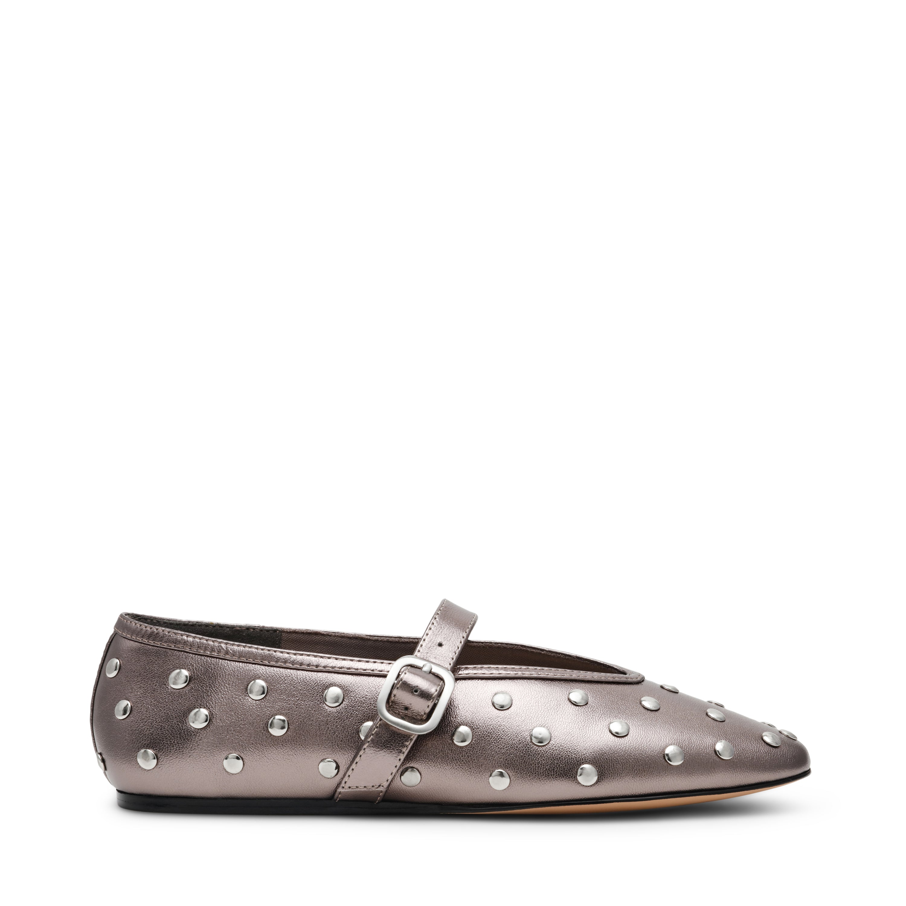 Archer Flat Shoe PEWTER LEA