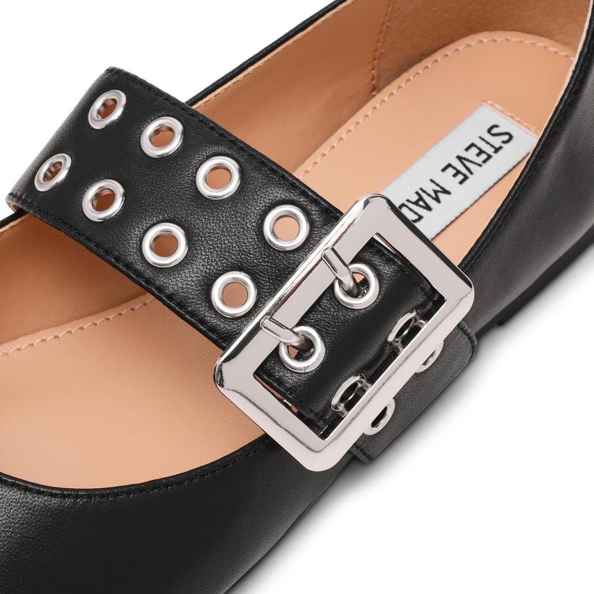Atlantica Flat Shoe BLACK LEAT