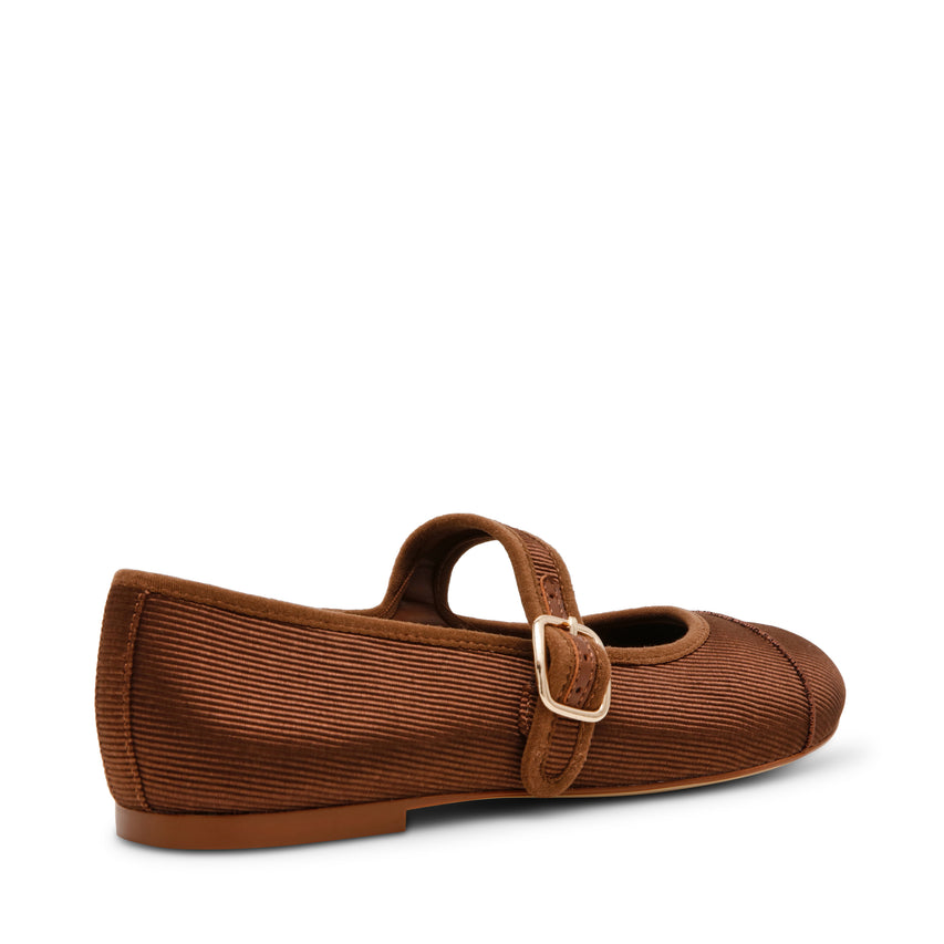 Dory Flat Shoe BROWN SATIN