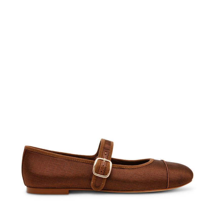 Dory Flat Shoe BROWN SATIN