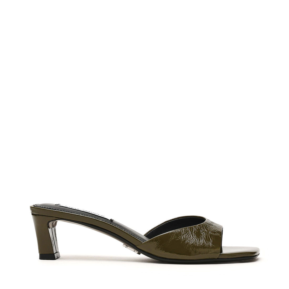 Hints Mule DK OLIVE CRINKLE LEATHER
