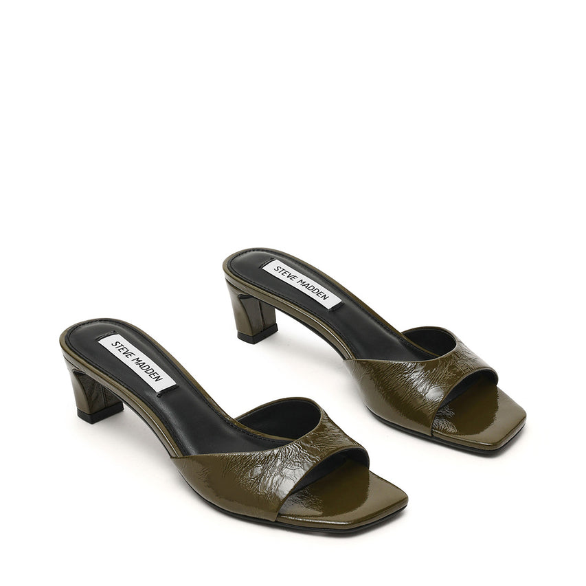 Hints Mule DK OLIVE CRINKLE LEATHER - view 2