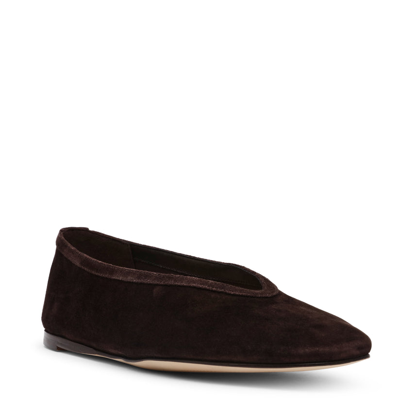 Leni Flat Shoe BROWN SUEDE