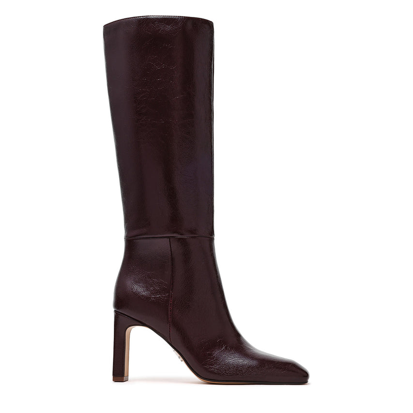 Max In Boot WINE CRINKLE PATENT