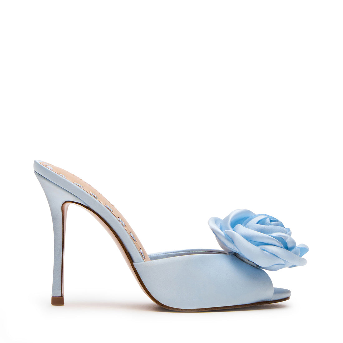Priya-FLWR Mule BLUE SATIN