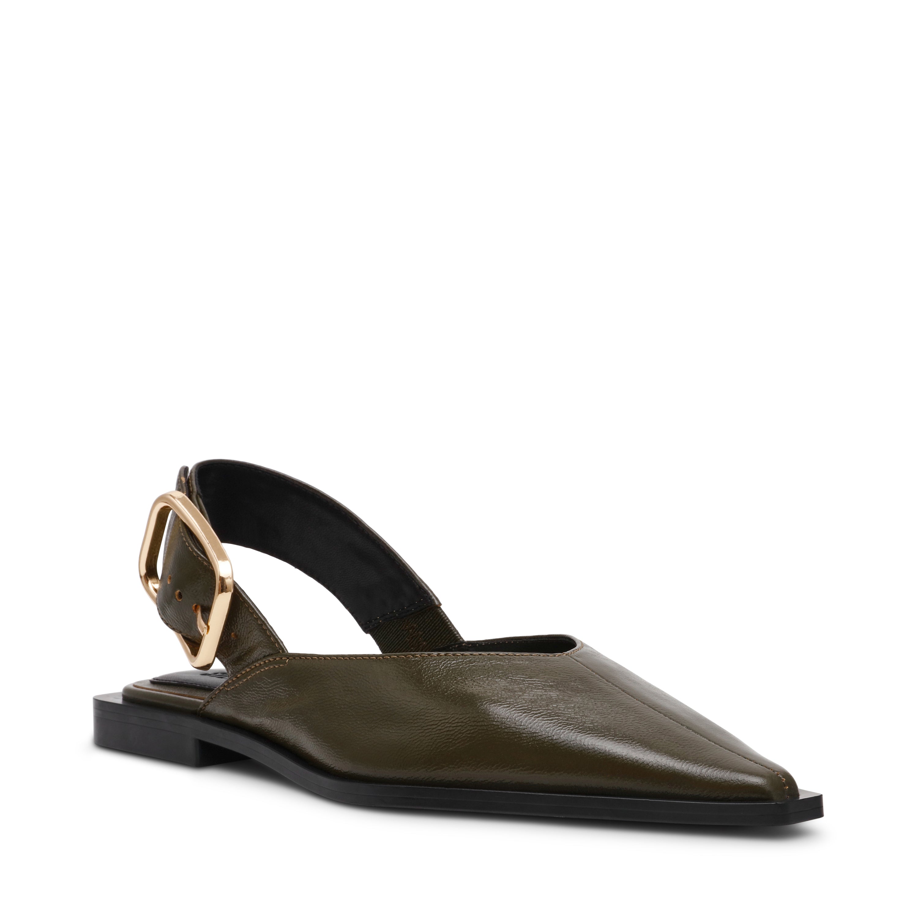 Shay Flat Shoe OLIVE LEATHER
