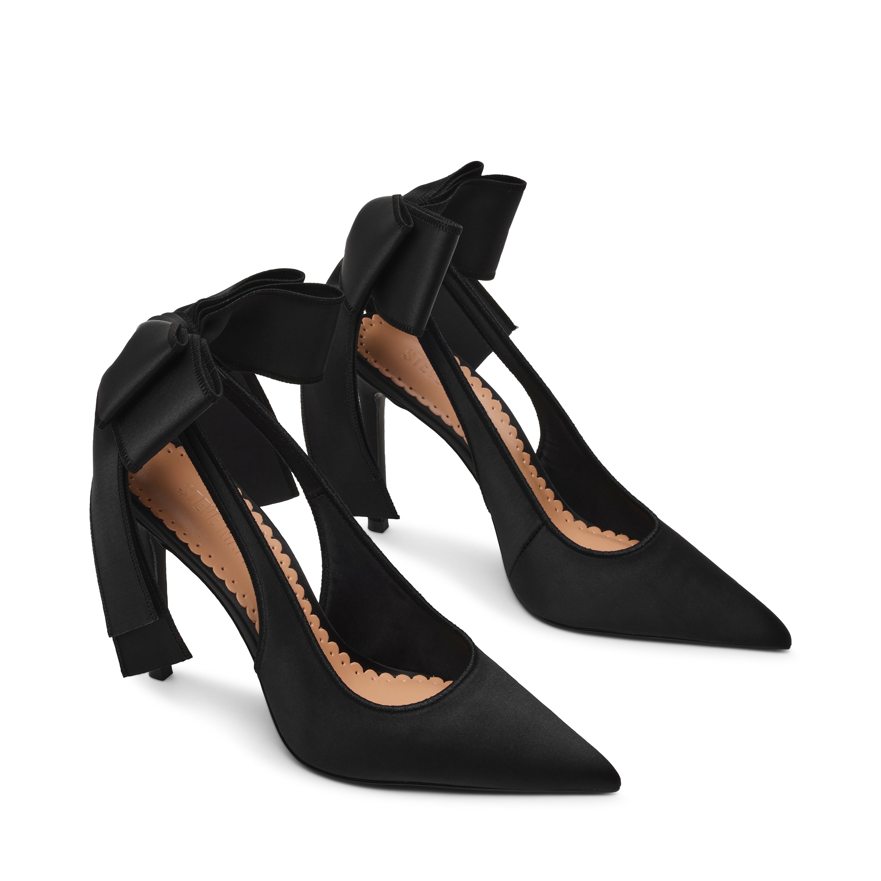 Teacup Pump BLACK SATIN