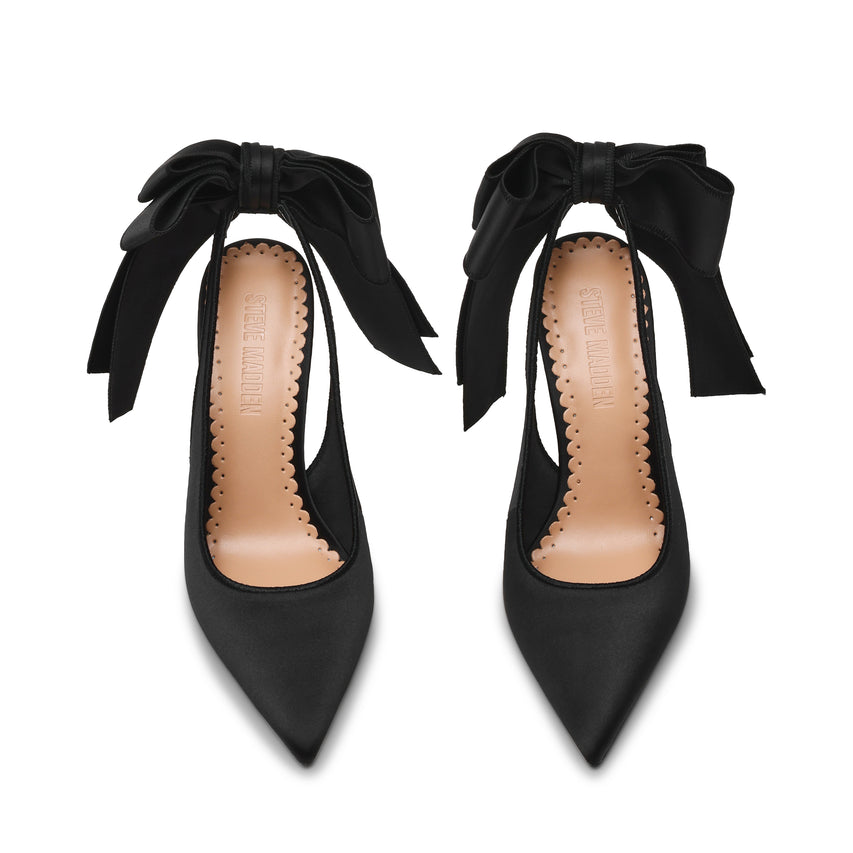 Teacup Pump BLACK SATIN