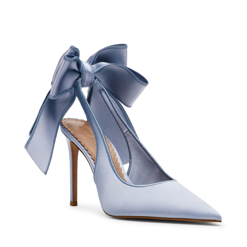 Teacup Pump BLUE SATIN